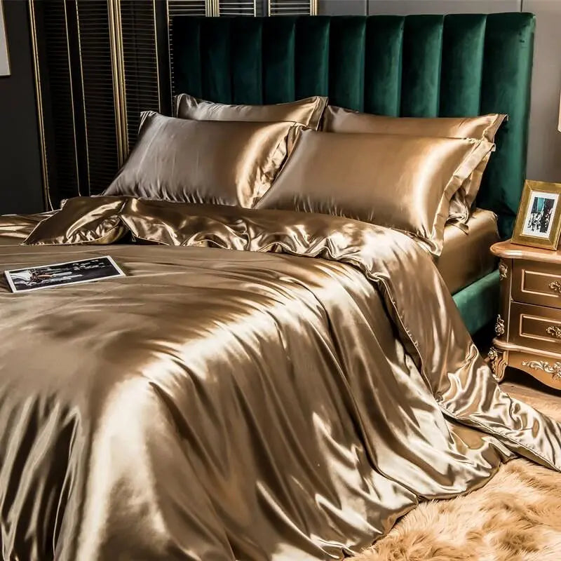 Rayon Silk Bedding Set – Luxury Duvet Cover & Pillowcases