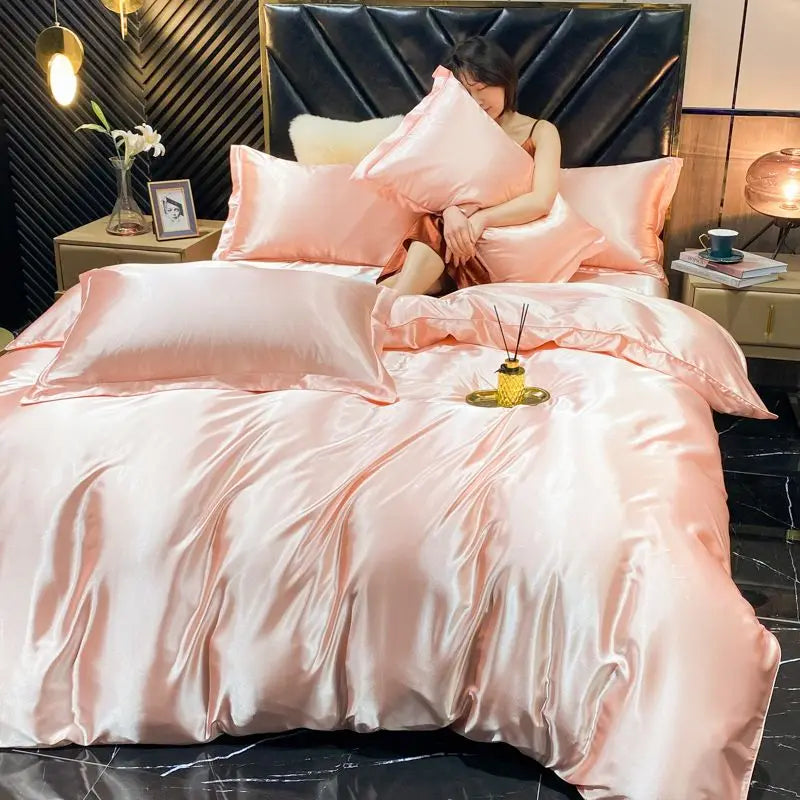 Rayon Silk Bedding Set – Luxury Duvet Cover & Pillowcases