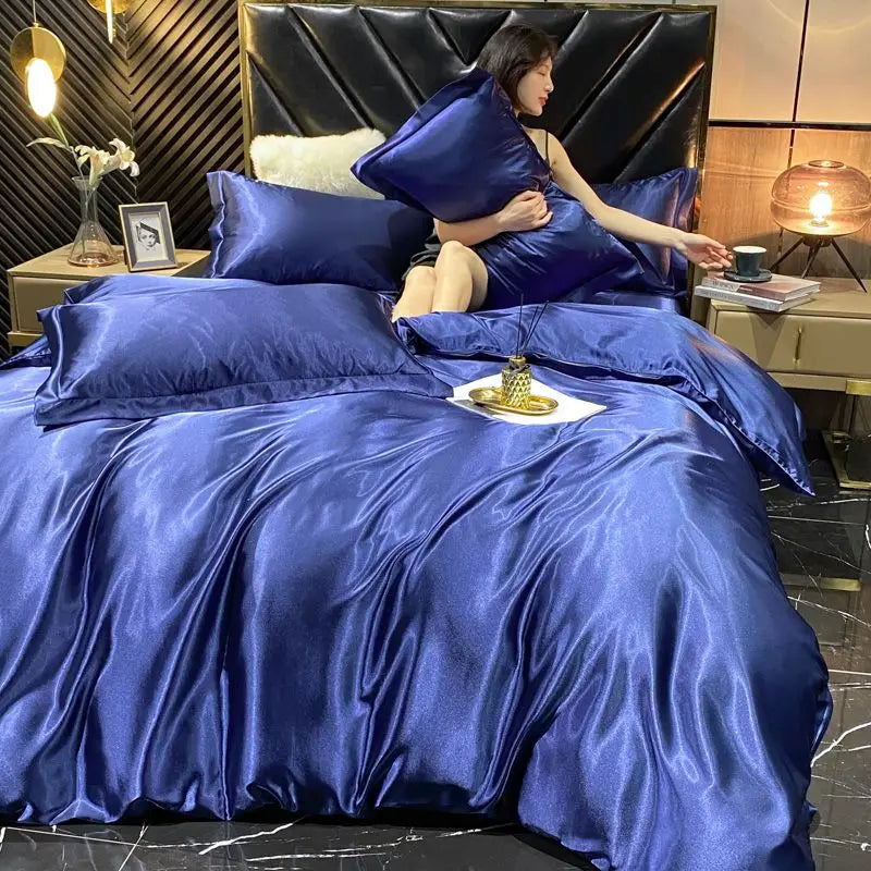 Rayon Silk Bedding Set – Luxury Duvet Cover & Pillowcases