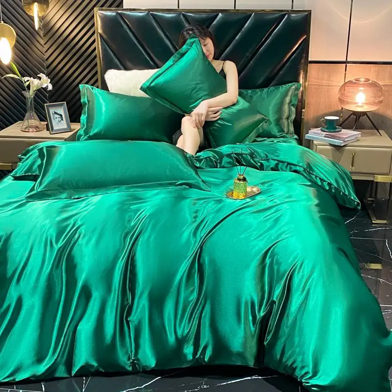 Rayon Silk Bedding Set – Luxury Duvet Cover & Pillowcases